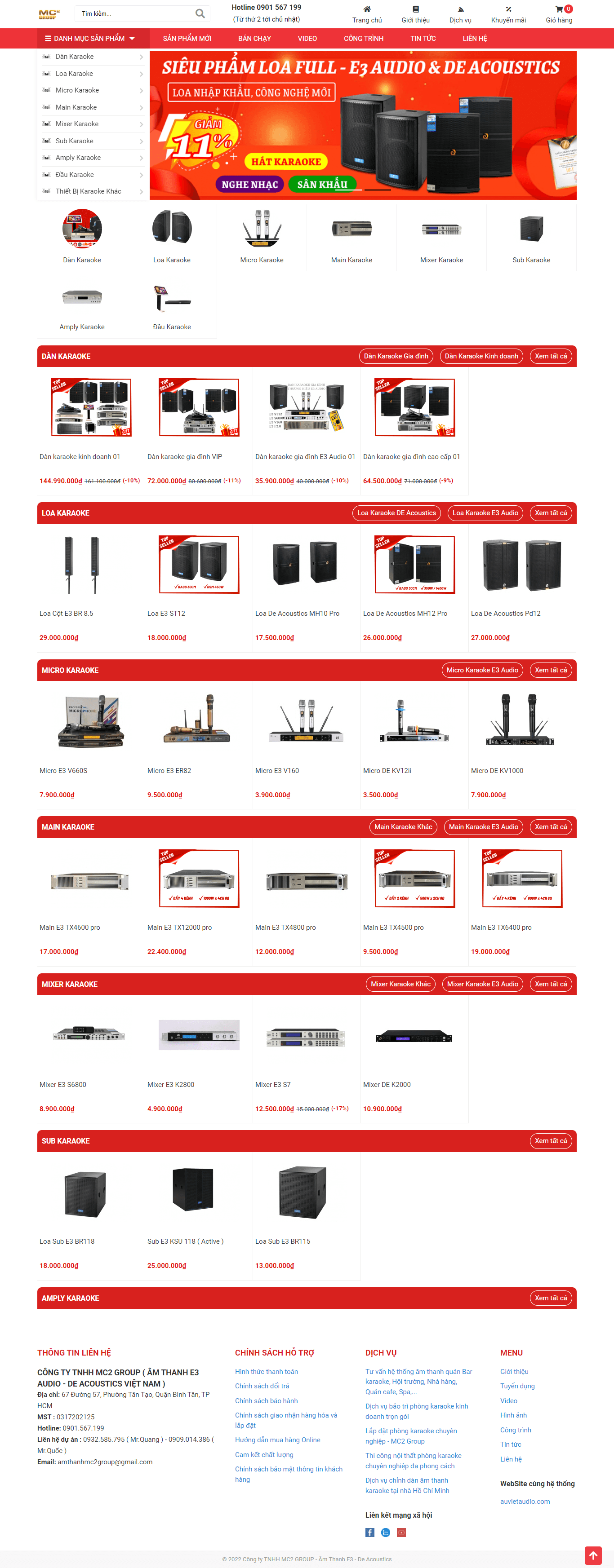 Mẫu website Bán loa Audio