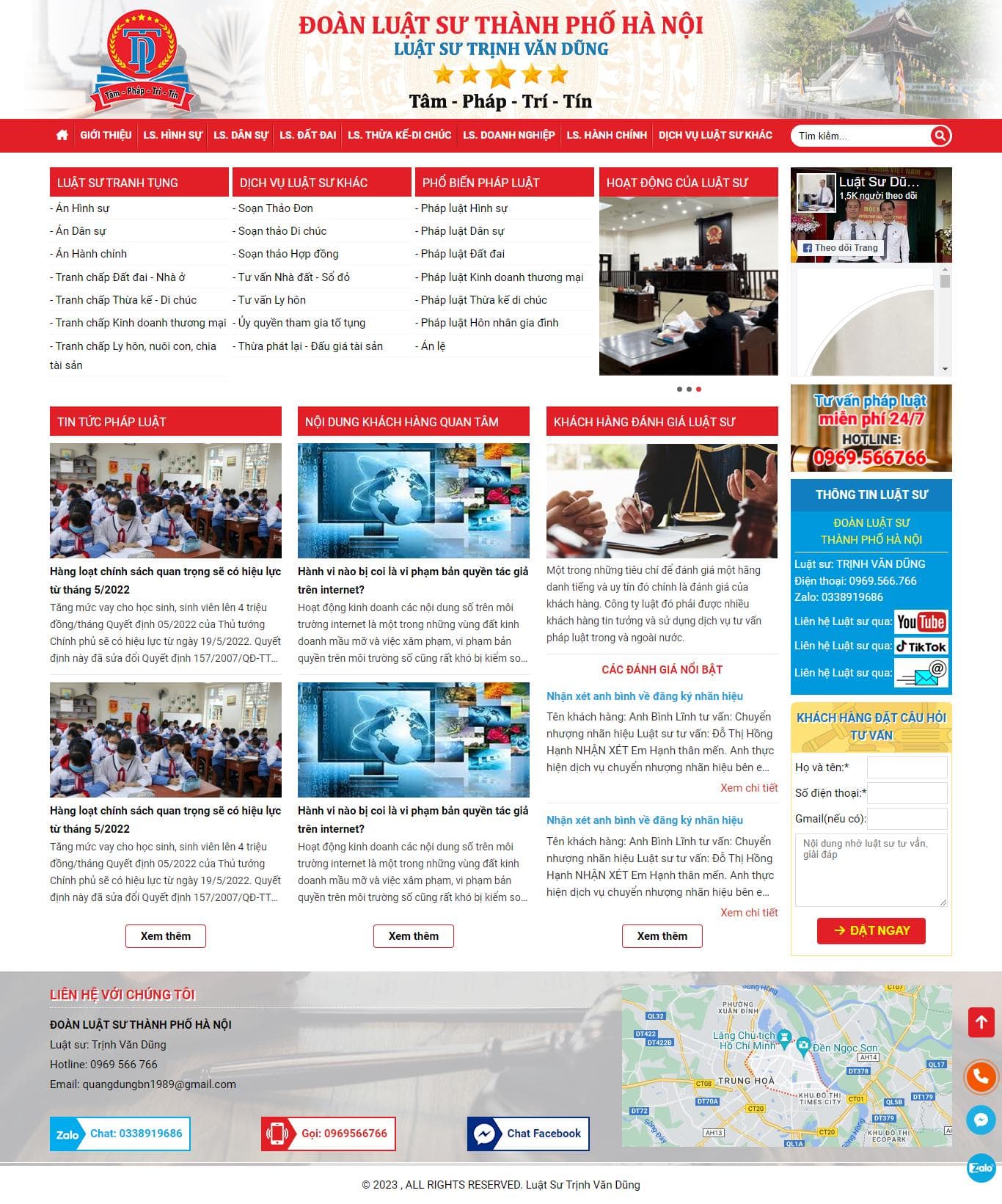 Mẫu website Công ty Luật